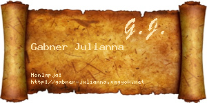 Gabner Julianna névjegykártya